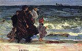 Edward Henry Potthast A Family at the Beach painting